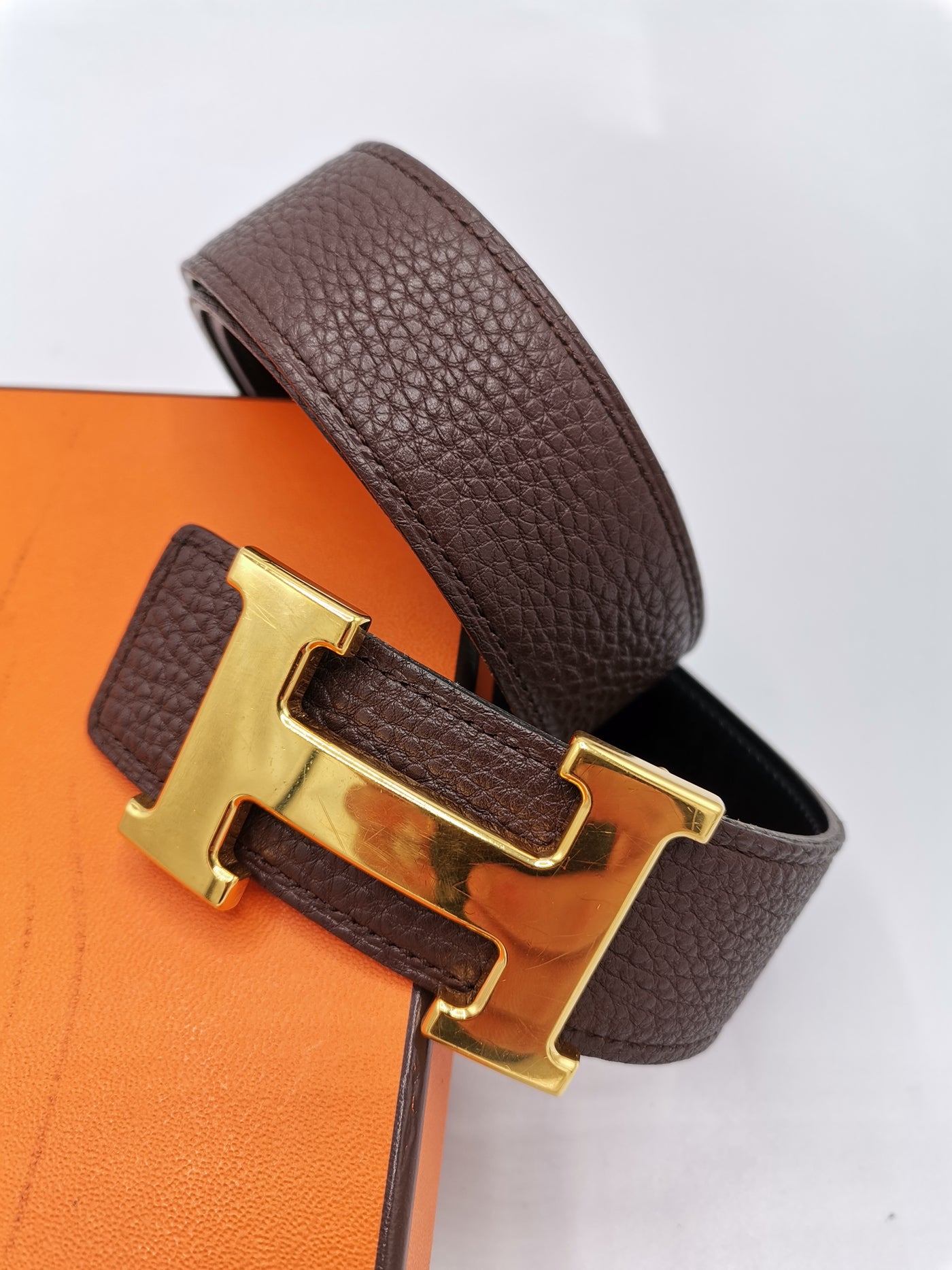HERMES H belt buckle reversible with box RRP £670