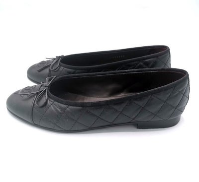 CHANEL quilted ballet flat size 38 with box RRP: £680