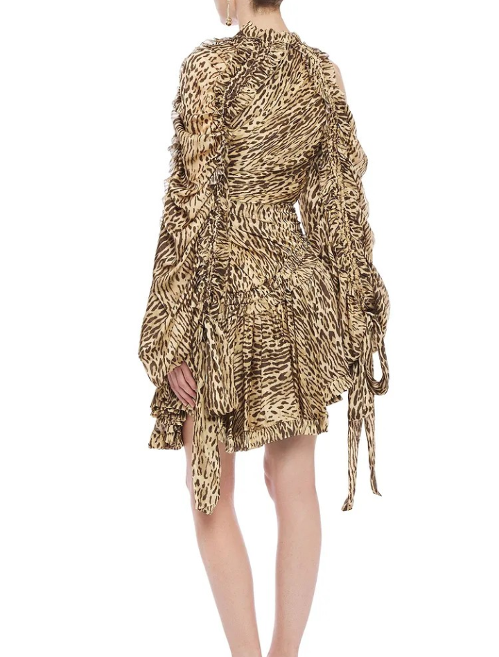 Zimmermann spy dress leopard size 0/XS RRP approx. £1600