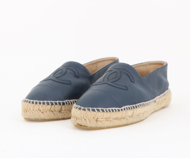 CHANEL navy espadrilles size 40 RRP £620