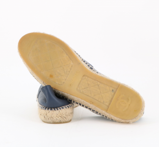 CHANEL navy espadrilles size 40 RRP £620