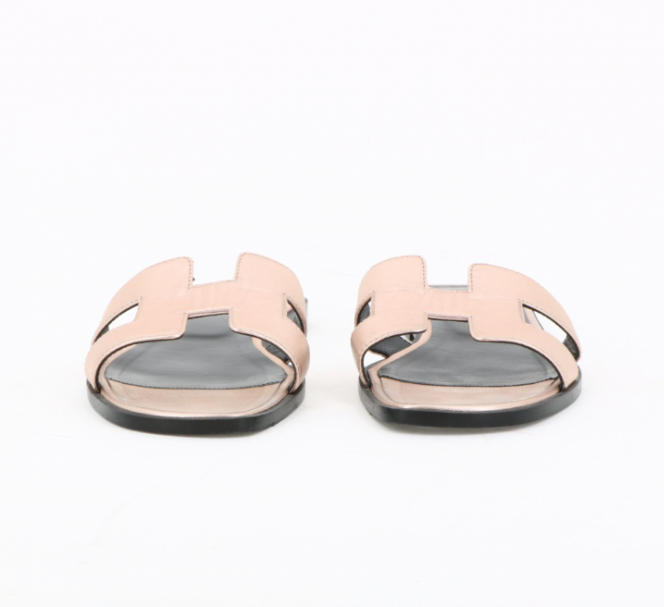 Hermes Oran rose gold sandals size 38.5 RRP £510