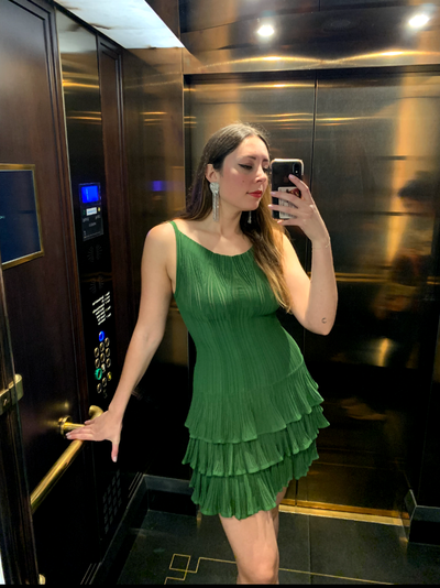 Azzedine ALAIA green dress size 38 approx. RRP: £1820