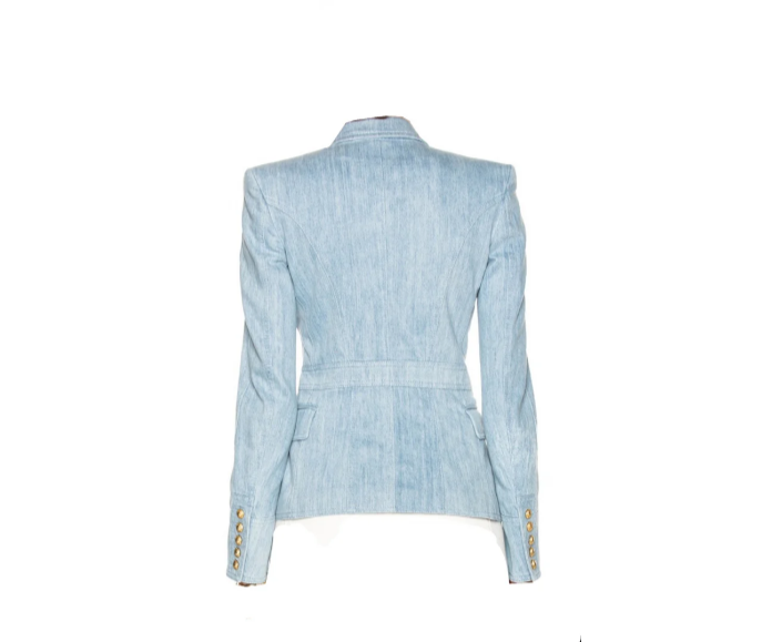 BALMAIN denim blazer jacket size 38 RRP: £1750