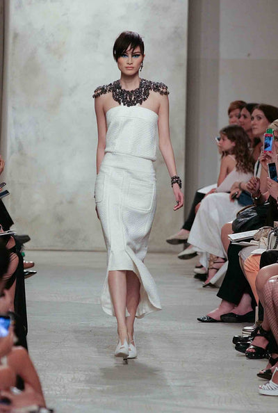 CHANEL Ivory cruise 2014 dress size 42 RPP £2000