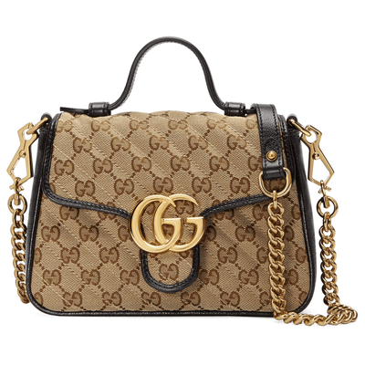 GUCCI marmont small top handle canvas