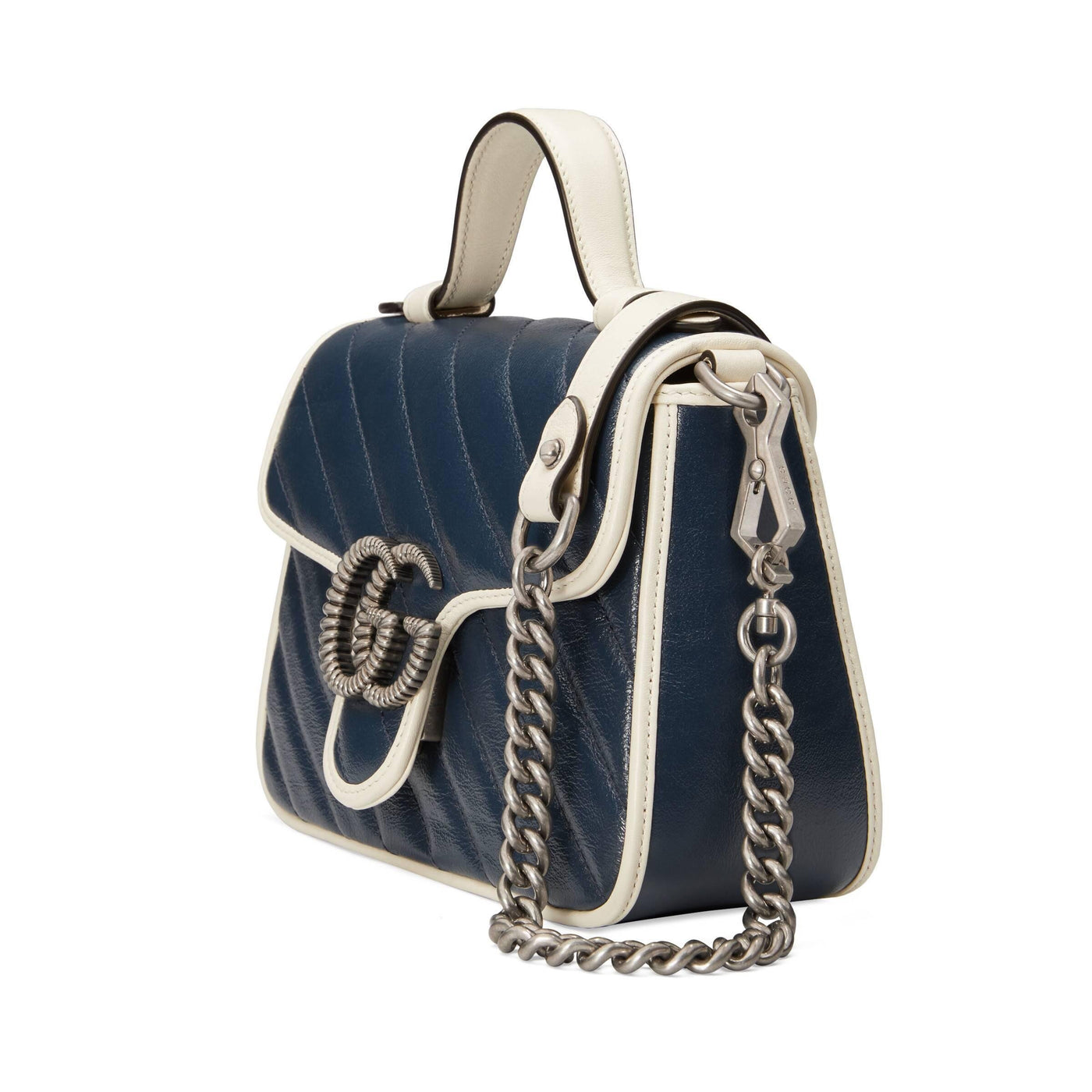 Gucci GG Mini Marmont top Handle blue bag RRP £1550