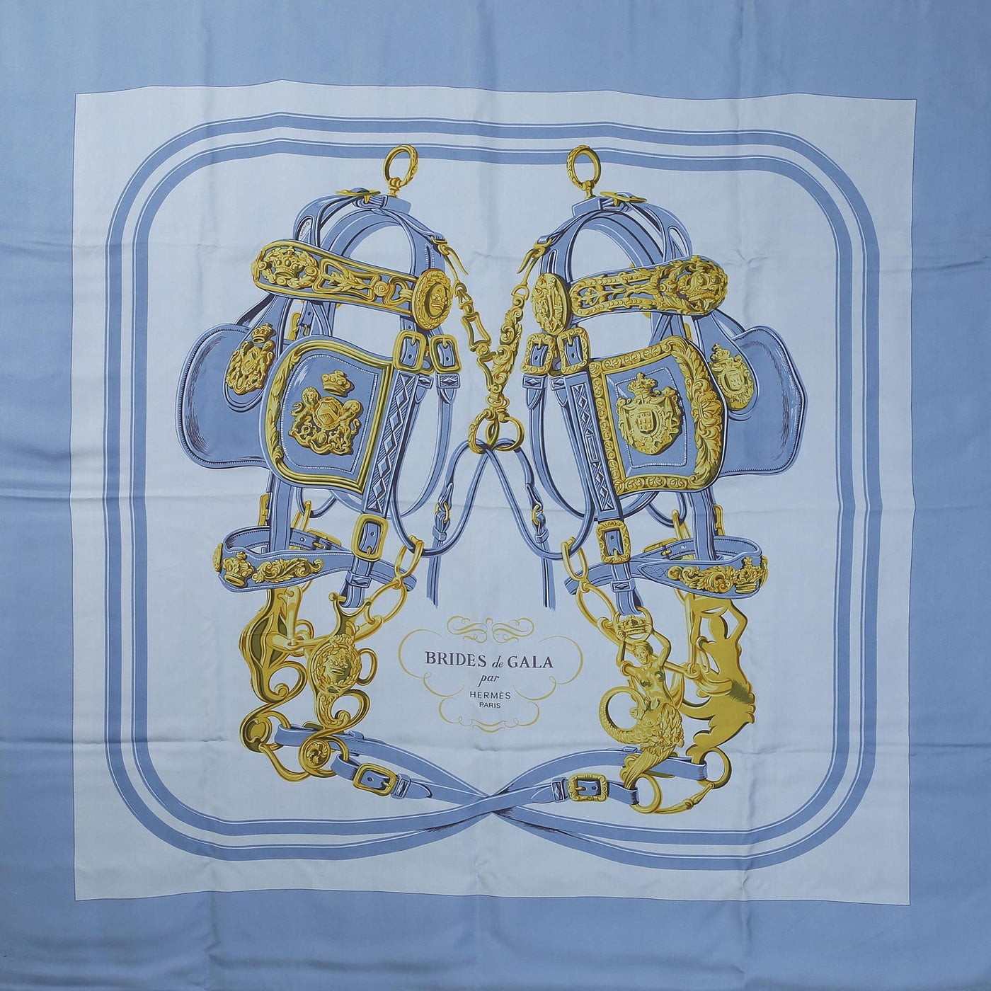 Hermes "Bride De Gala” large silk shawl 140x140cm RRP: £1000