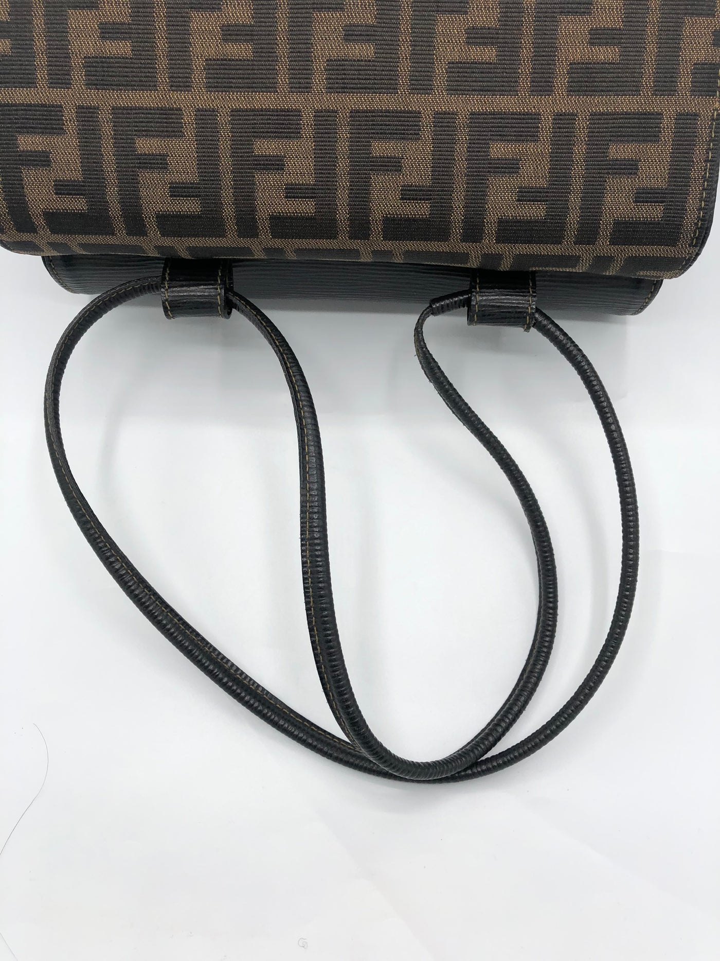 FENDI vintage double sided Zucca/épi leather handbag