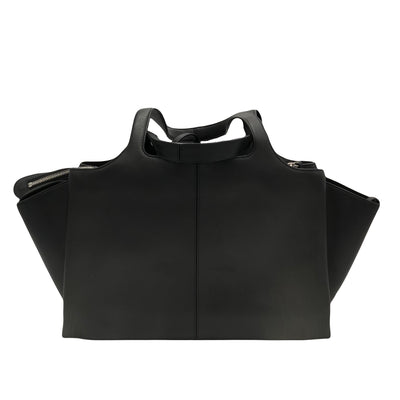 CELINE Tri-Fold Nappa black leather handbag