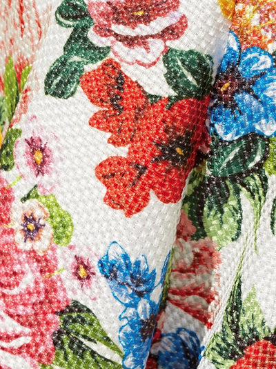 EMILIA WICKSTEAD basketwave floral maxi skirt