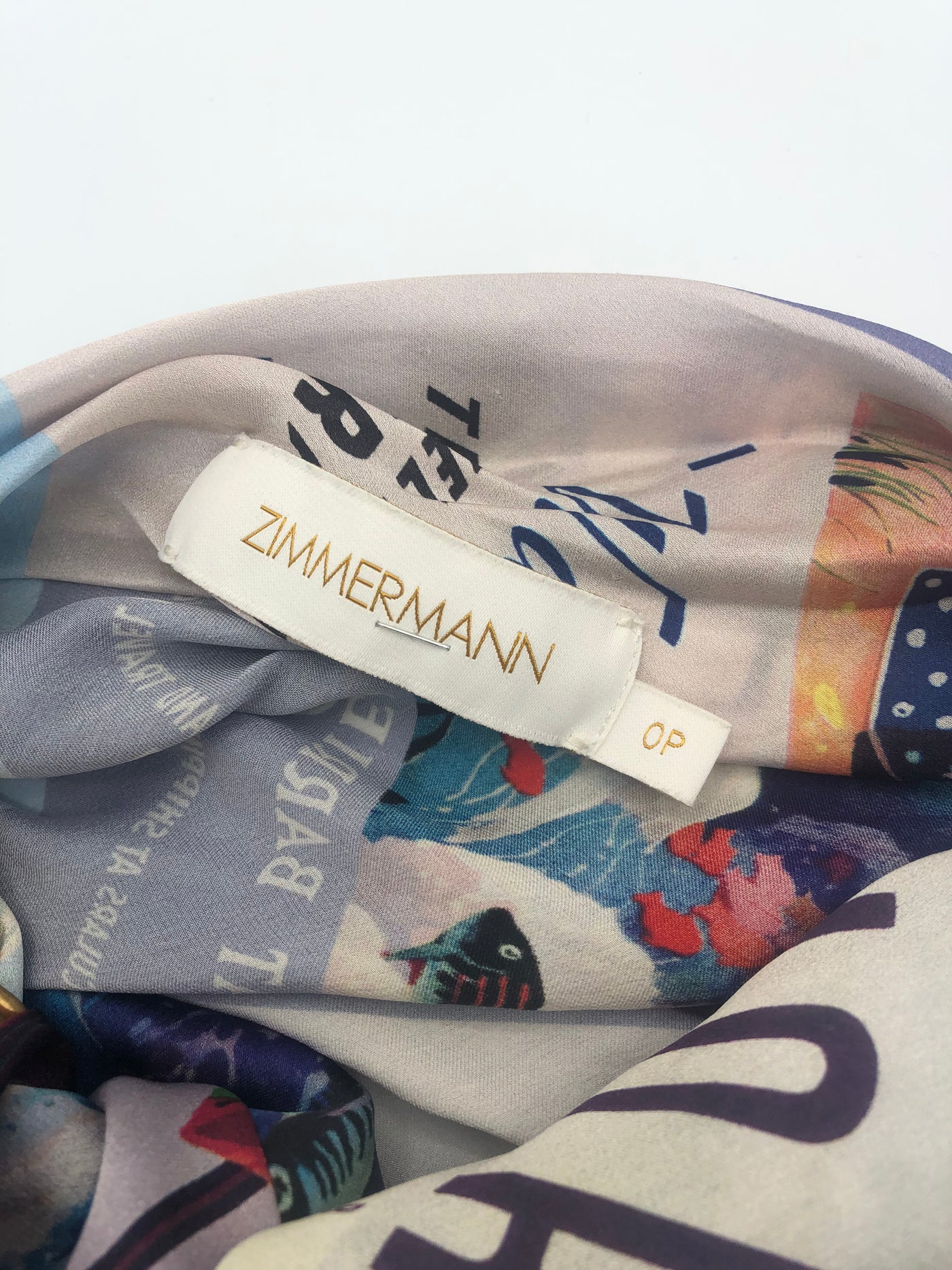 ZIMMERMANN PostCard maxi silk dress size 0P Resort 2022 RRP: £1450