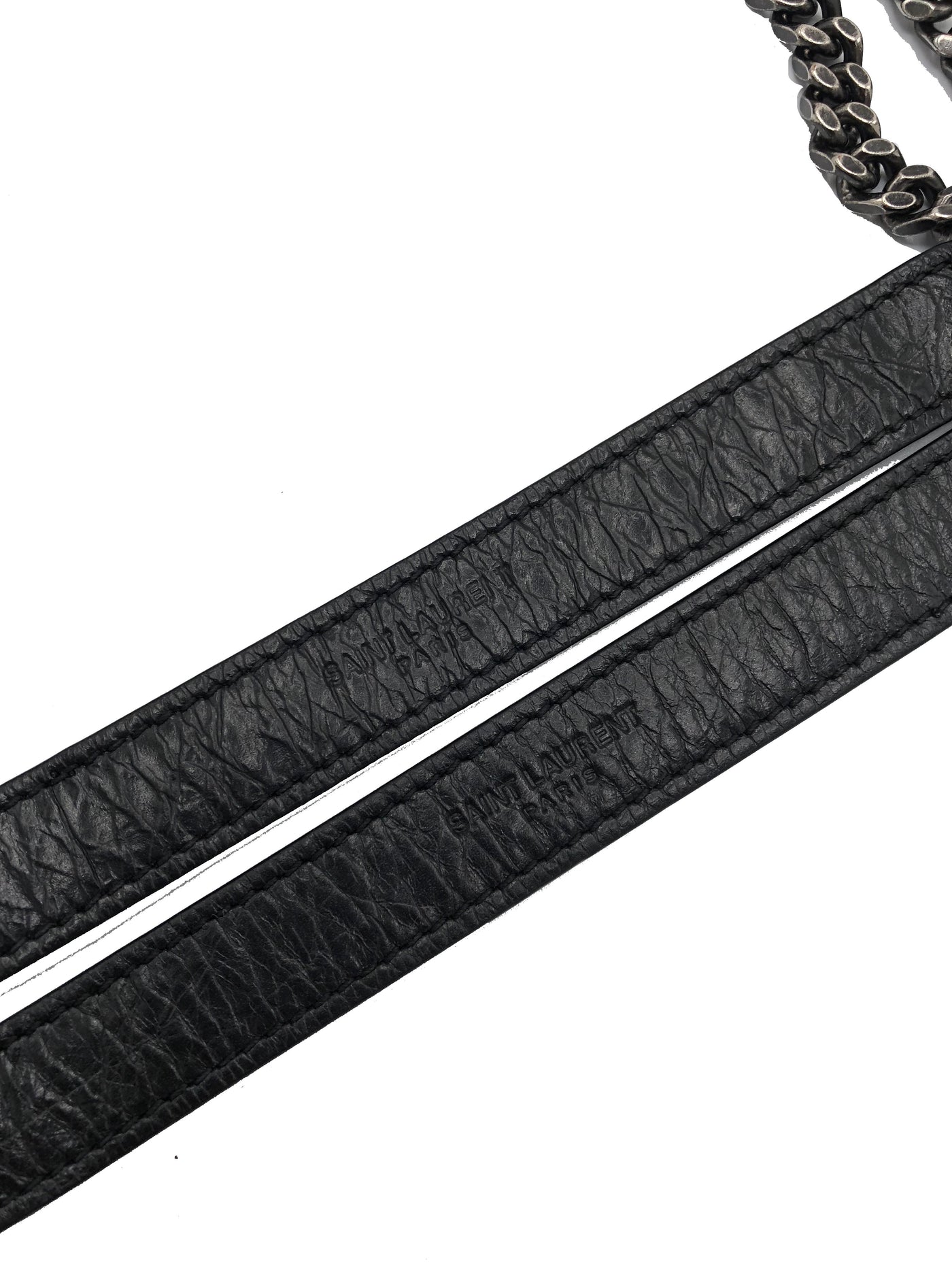 SAINT LAURENT Niki crinkled gloss leather handbag RRP: £2185