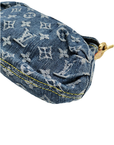 LOUIS VUITTON Mini Pleaty Denim Monogram vintage handbag