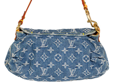 LOUIS VUITTON Mini Pleaty Denim Monogram vintage handbag