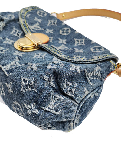 LOUIS VUITTON Mini Pleaty Denim Monogram vintage handbag