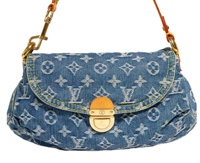 LOUIS VUITTON Mini Pleaty Denim Monogram vintage handbag