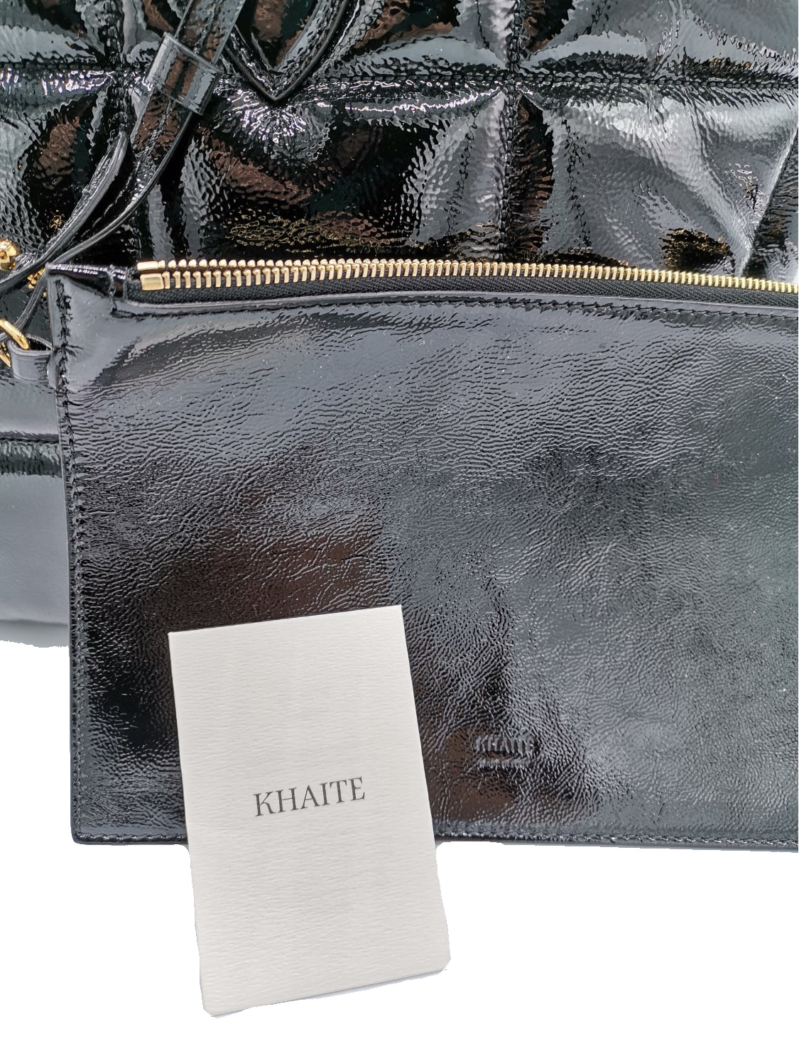 KHAITE Florence patent tote bag RRP: £1530