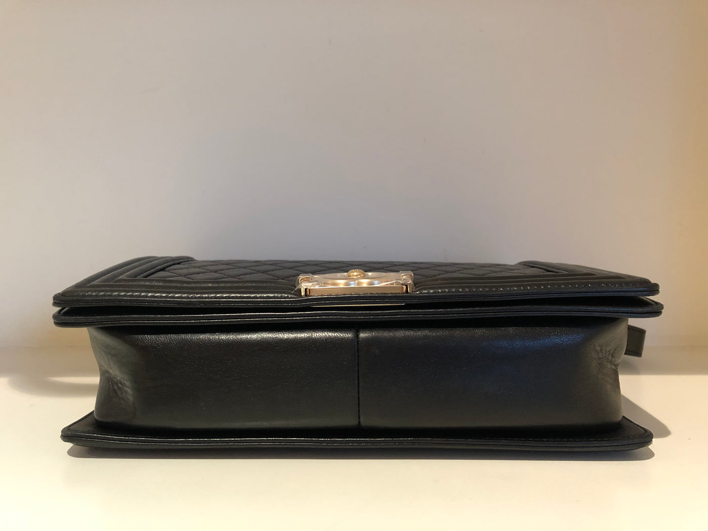 CHANEL Black Boy Bag with Light Gold Hardware RRP: £5200