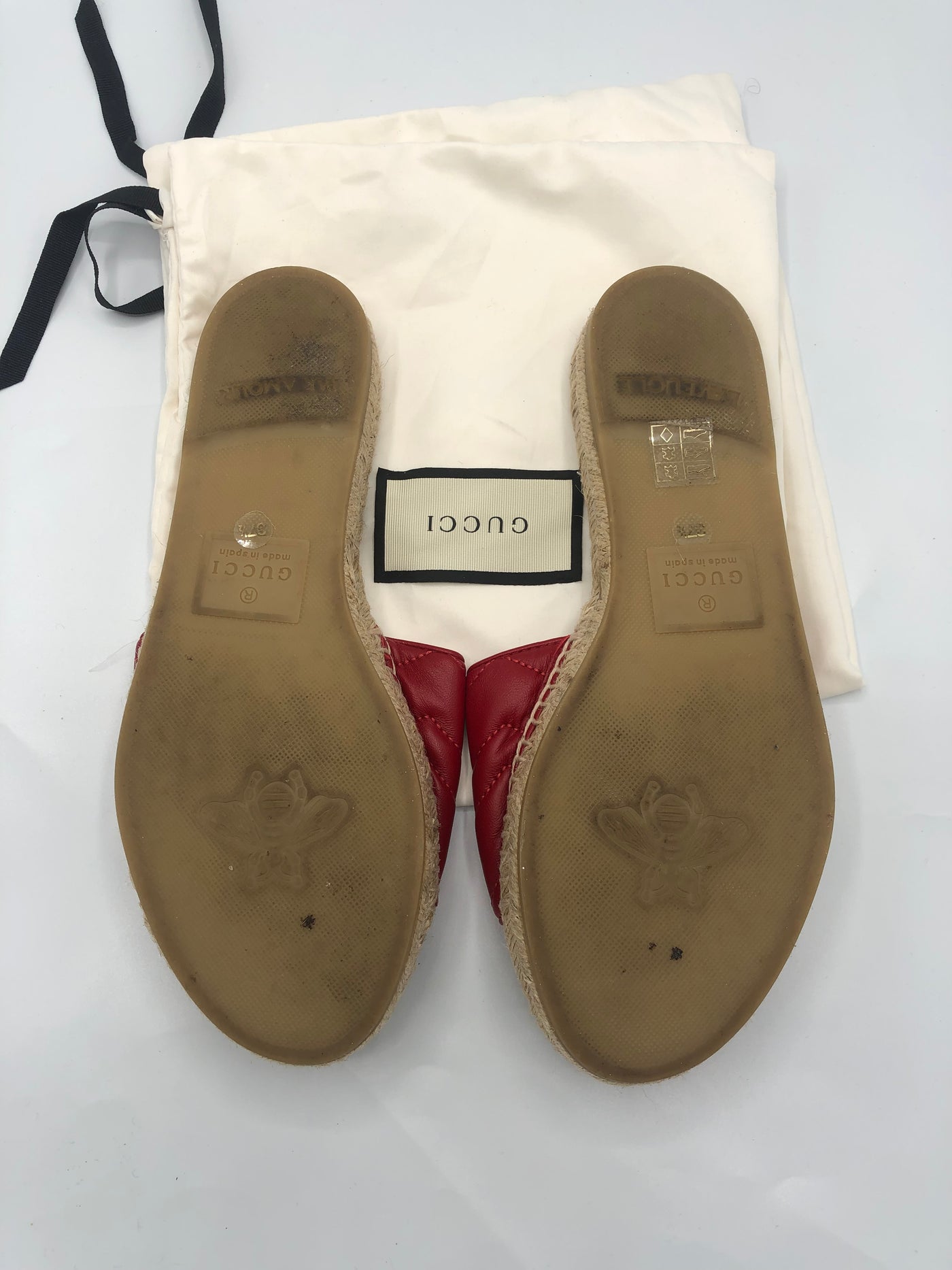 GUCCI red Marmont “GG” Slides size 37.5