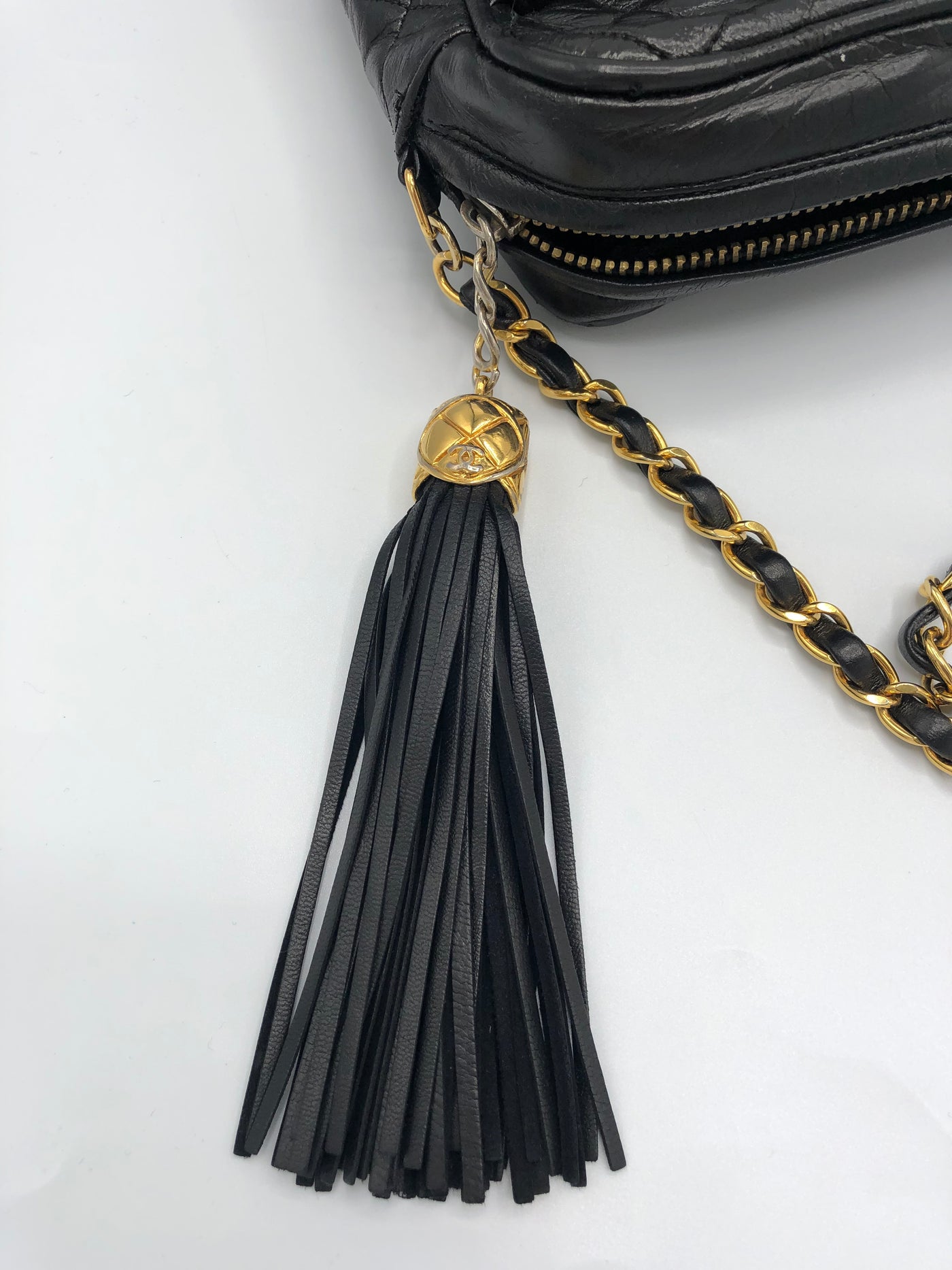 CHANEL Vintage Tassel CC  Camera Bag 1989-1991