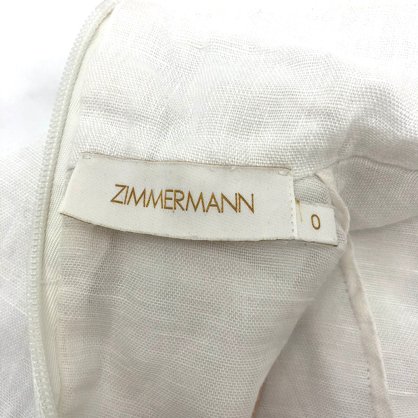 ZIMMERMANN Glassy Fluted linen dress spring 2020 size 0 RRP: £1150