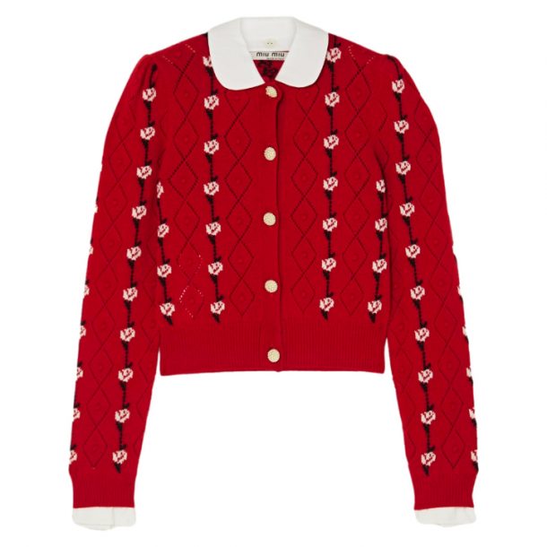 MIU MIU red cashmere cardigan size M RRP: £1350