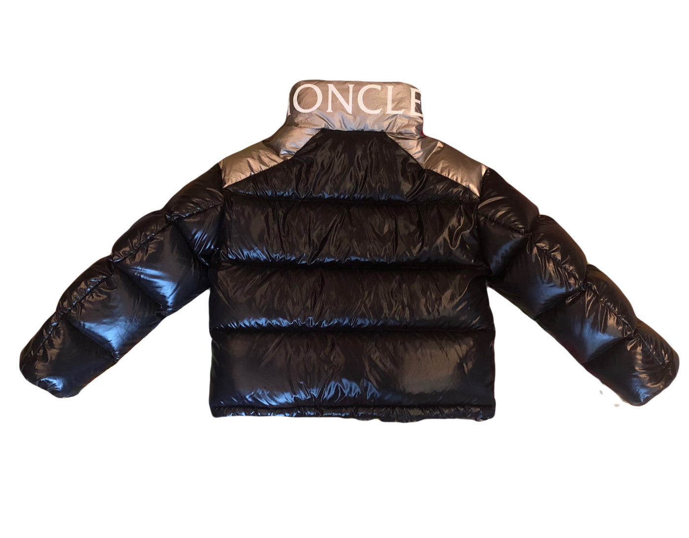 MONCLER oversized black and silver puffer size 00