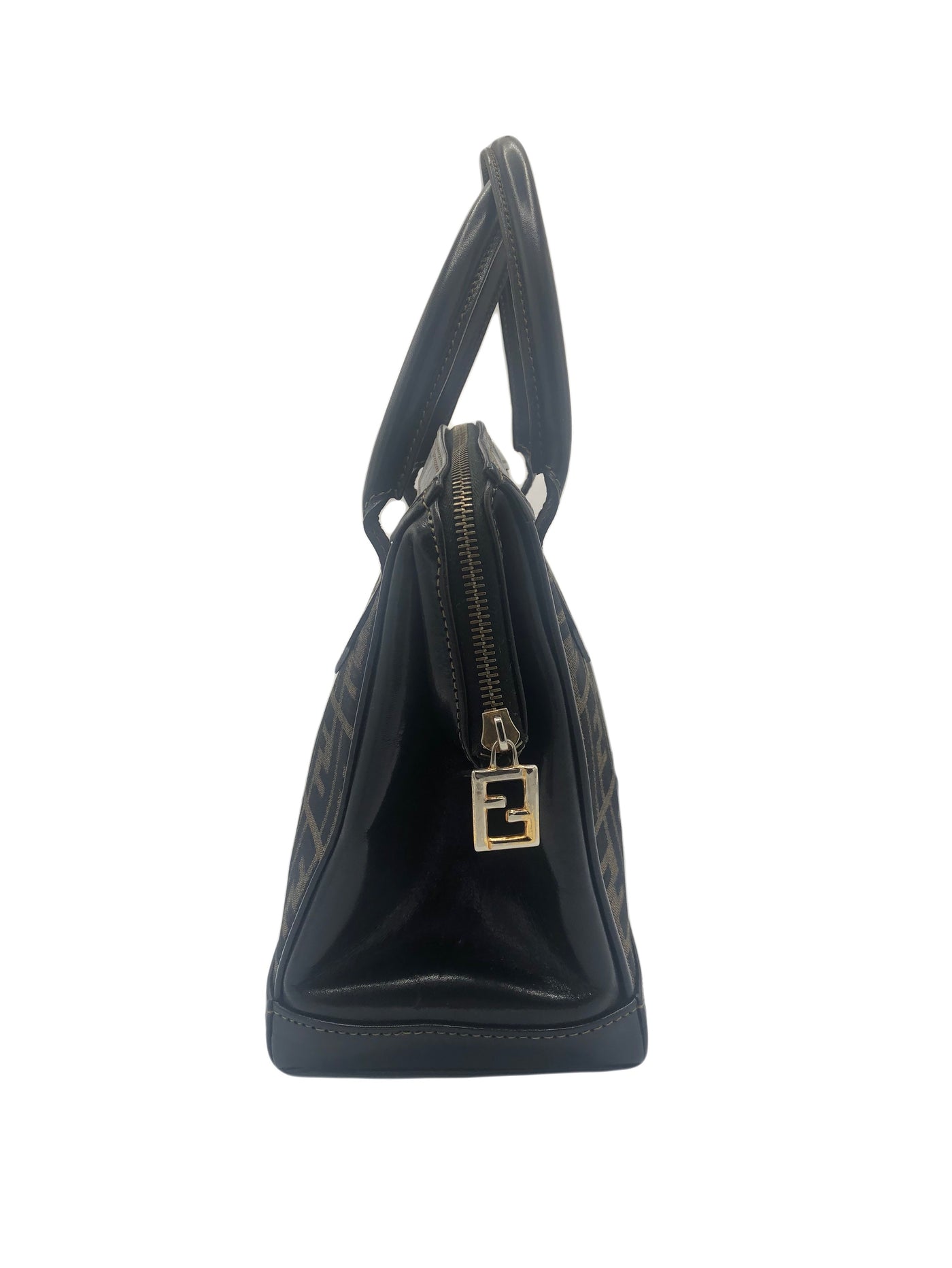 FENDI Vintage Zucca leather handle bag