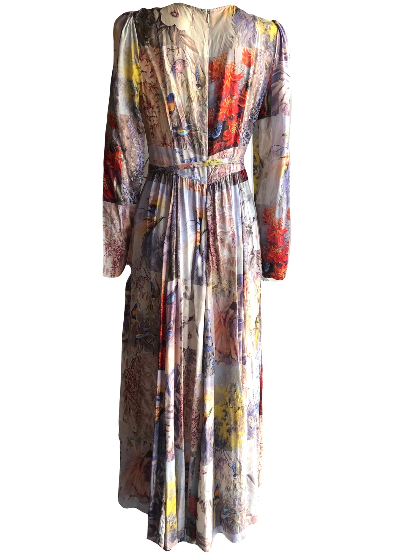 ZIMMERMANN print silk belted maxi dress size 1