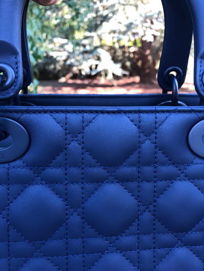 DIOR Lady Dior Ultra Matte Indigo Blue bag RRP: €5000