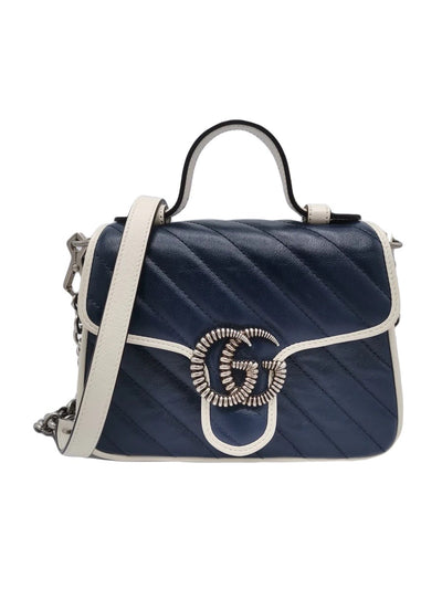 Gucci GG Mini Marmont top Handle blue bag RRP £1550