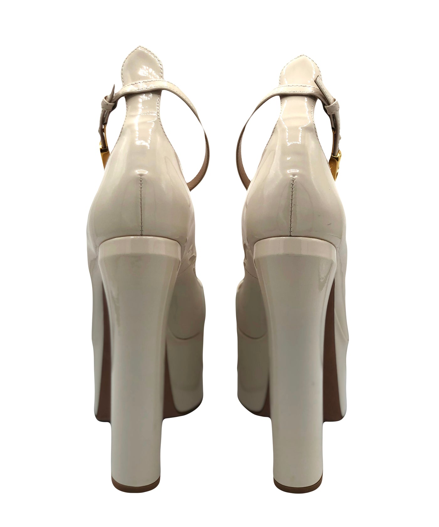 VALENTINO Garavani Tan Go Patent Leather Platform Heels size 37.5 RRP: £880
