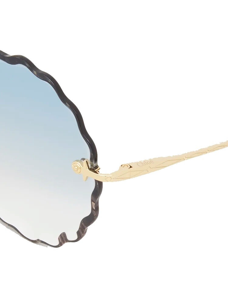CHLOE Rosie round scalloped sunglasses with case RRP: £300