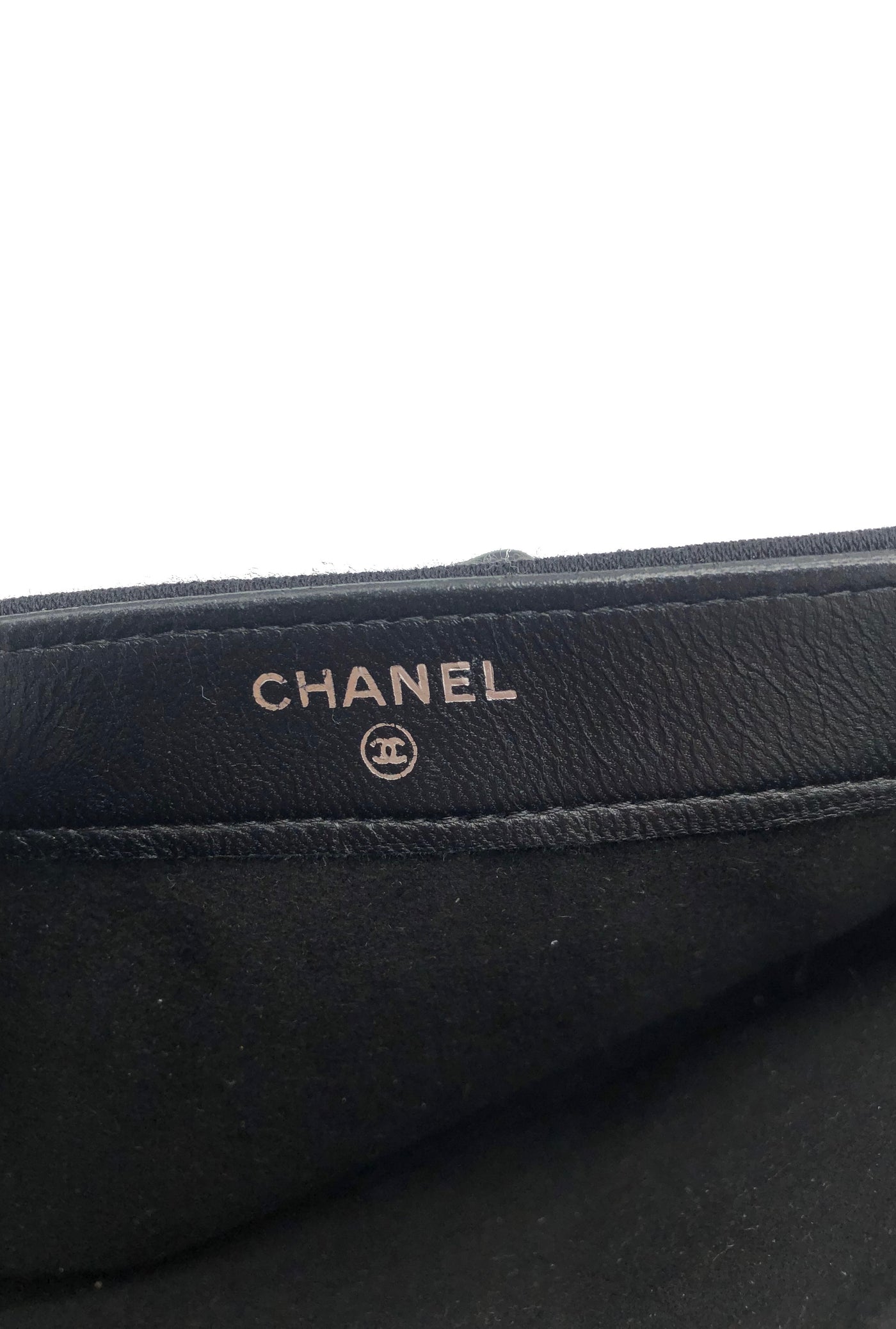CHANEL Pouch On Chain with ruthenium hardware