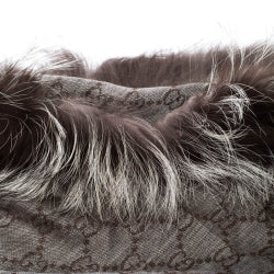 Gucci shawl with fox fur trim RRP £440