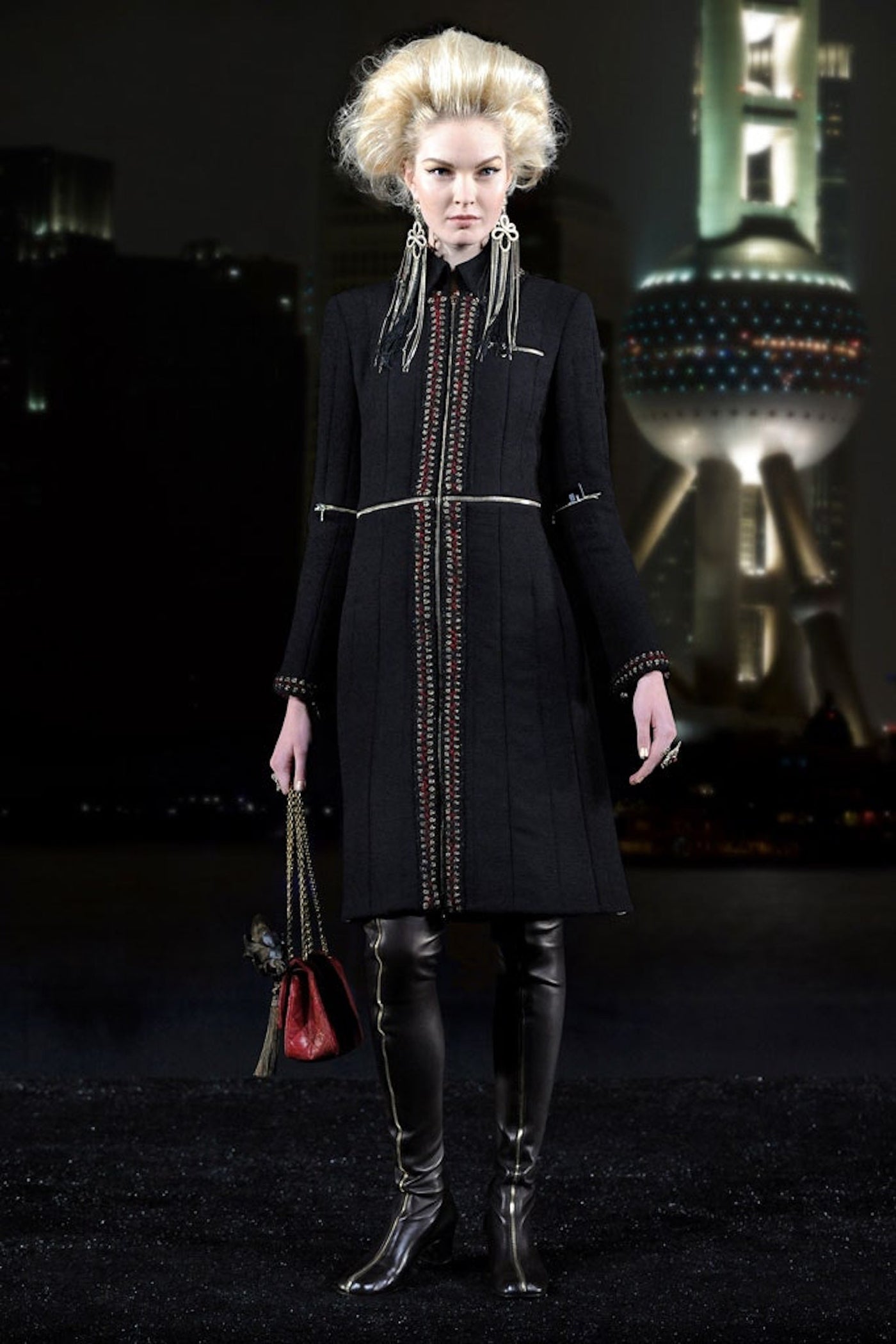 CHANEL coat Paris-Shanghai Pre-Fall 2010 size 42