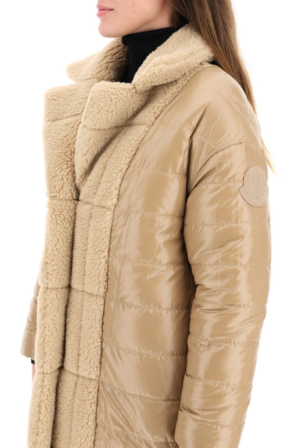 MONCLER beige reversible puffer size 0 current RRP £1300