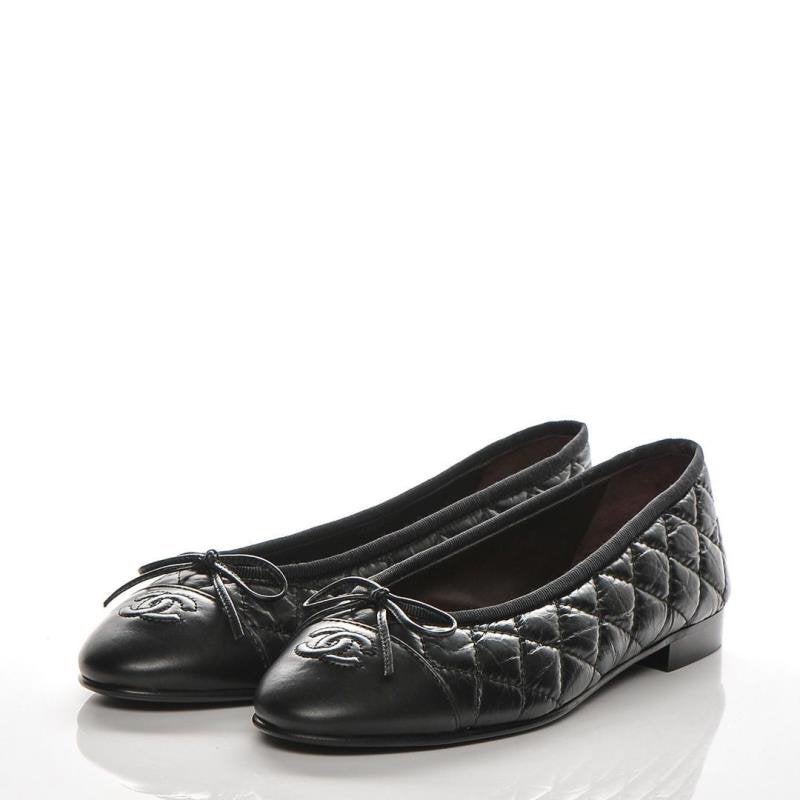 CHANEL quilted black ballet flats size 36 RRP: £680