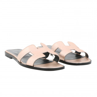 Hermes Oran rose gold sandals size 38.5 RRP £510